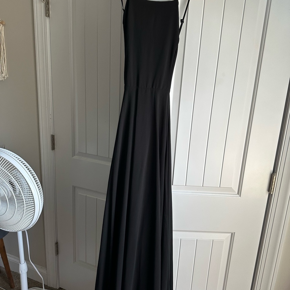 Lulu's Classic Black Maxi Dress